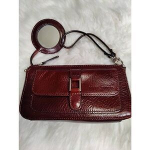 Pelle Studio Wilson's Leather brown wristlet with mirror